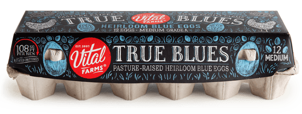 Pasture-Raised True Blue Eggs 12 Ct medium Carton